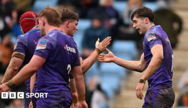 Exeter players celebrate