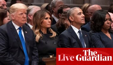 Donald Trump prompts fury after posting racist video about Barack and Michelle Obama – US politics live | Donald Trump