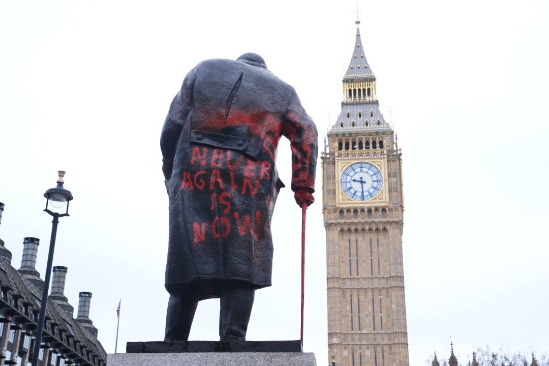 Churchill Statue Just Got Defaced Again