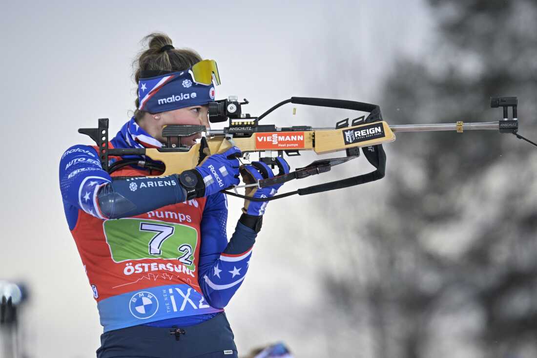 Deedra Irwin warms up before an event in 2023.