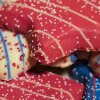 Star-shaped cookies in red, white and blue.