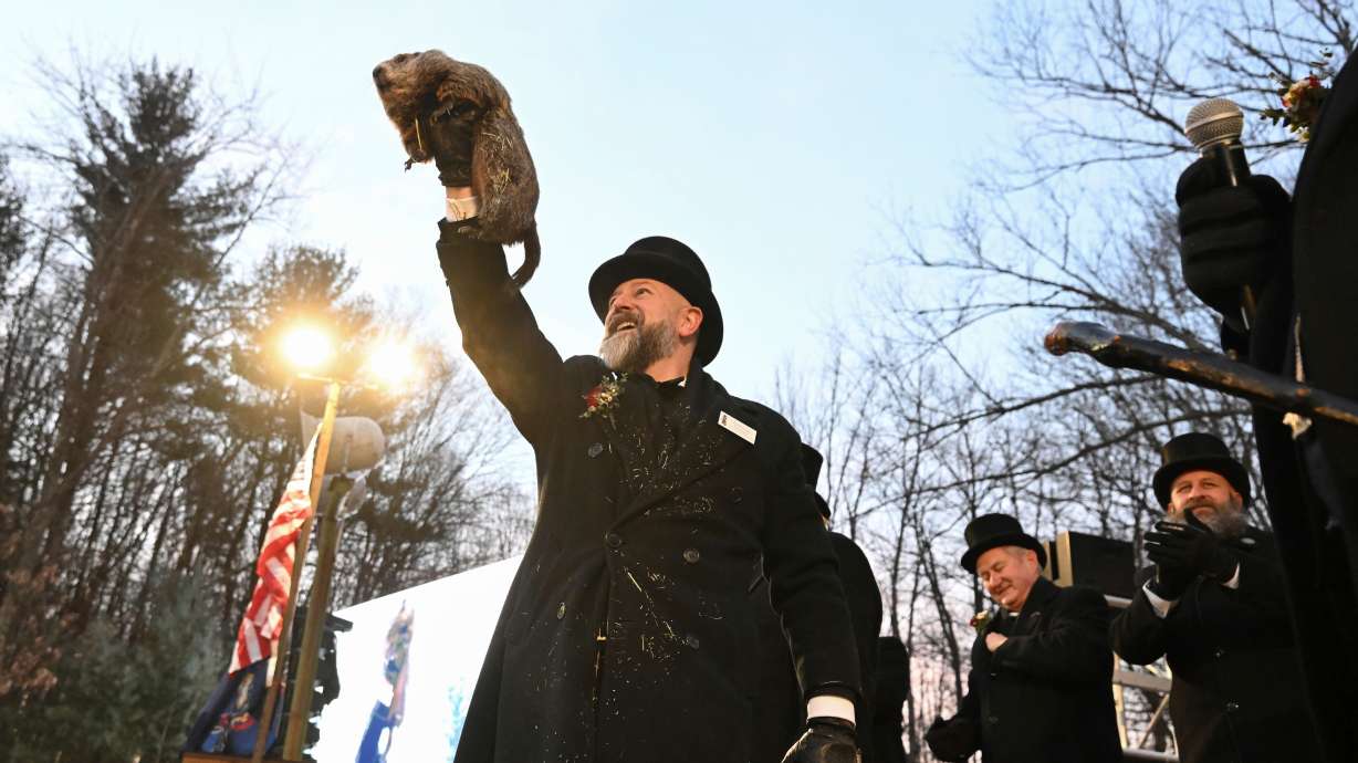 Punxsutawney Phil is said to have seen his shadow, forecasting 6 more weeks of wintry weather