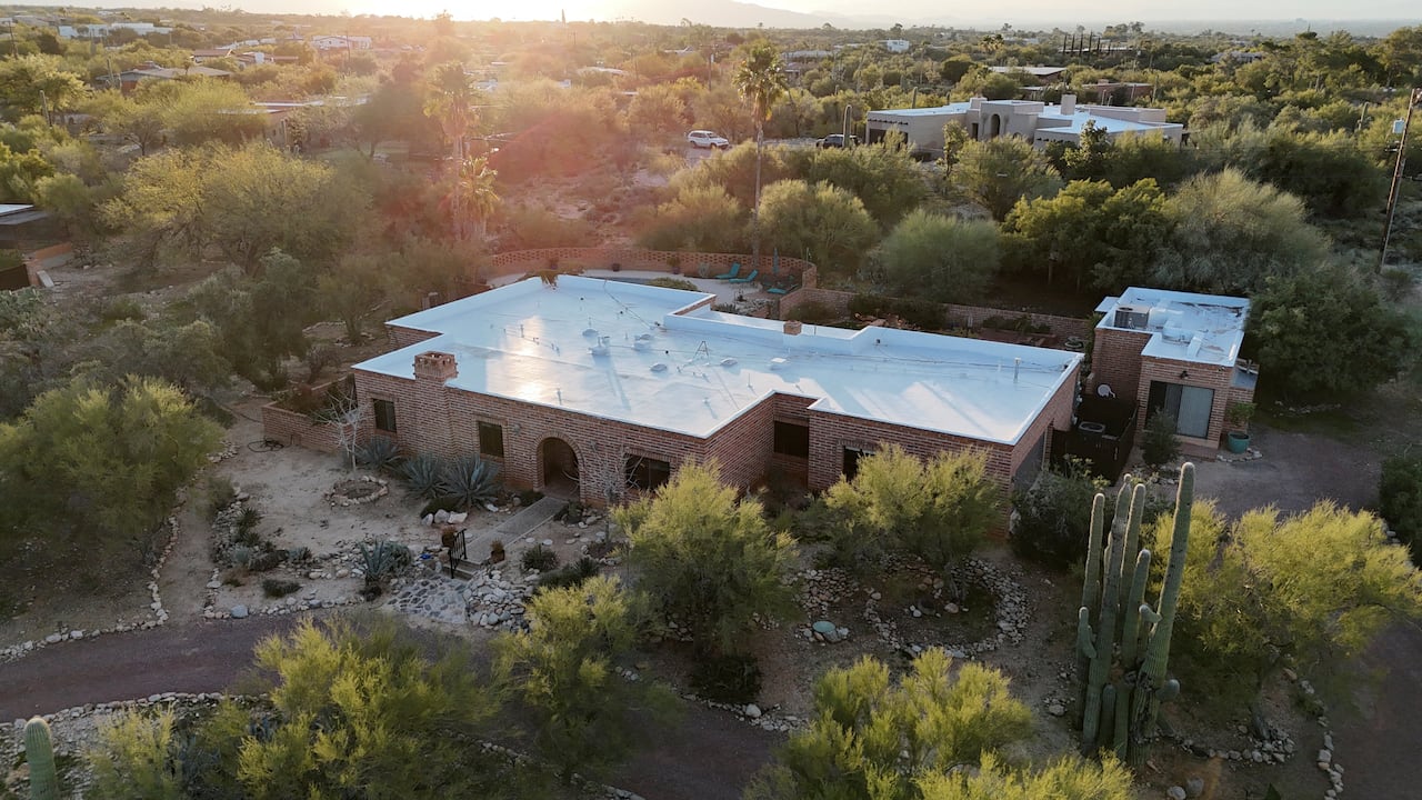 An overhead shot of the home where nancy Guthrie lives