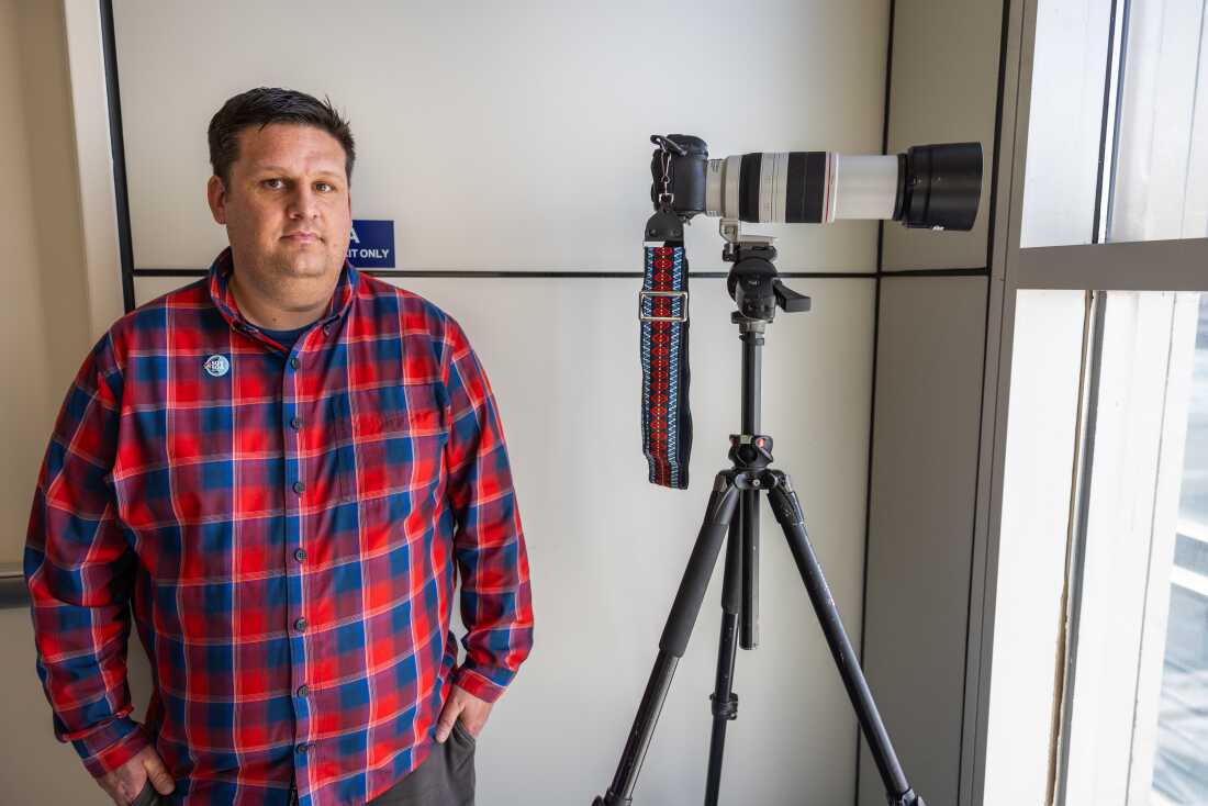 Nick Benson tracks deportation flights departing daily from Minneapolis–St. Paul International Airport in Minneapolis on Feb. 3, 2026, amid Operation Metro Surge, the largest immigration enforcement operation in U.S. history.