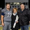 Scott Thornhill with his wife Jane and their son Will after Will's final high school game at Grimsley HS in Greensboro, NC.