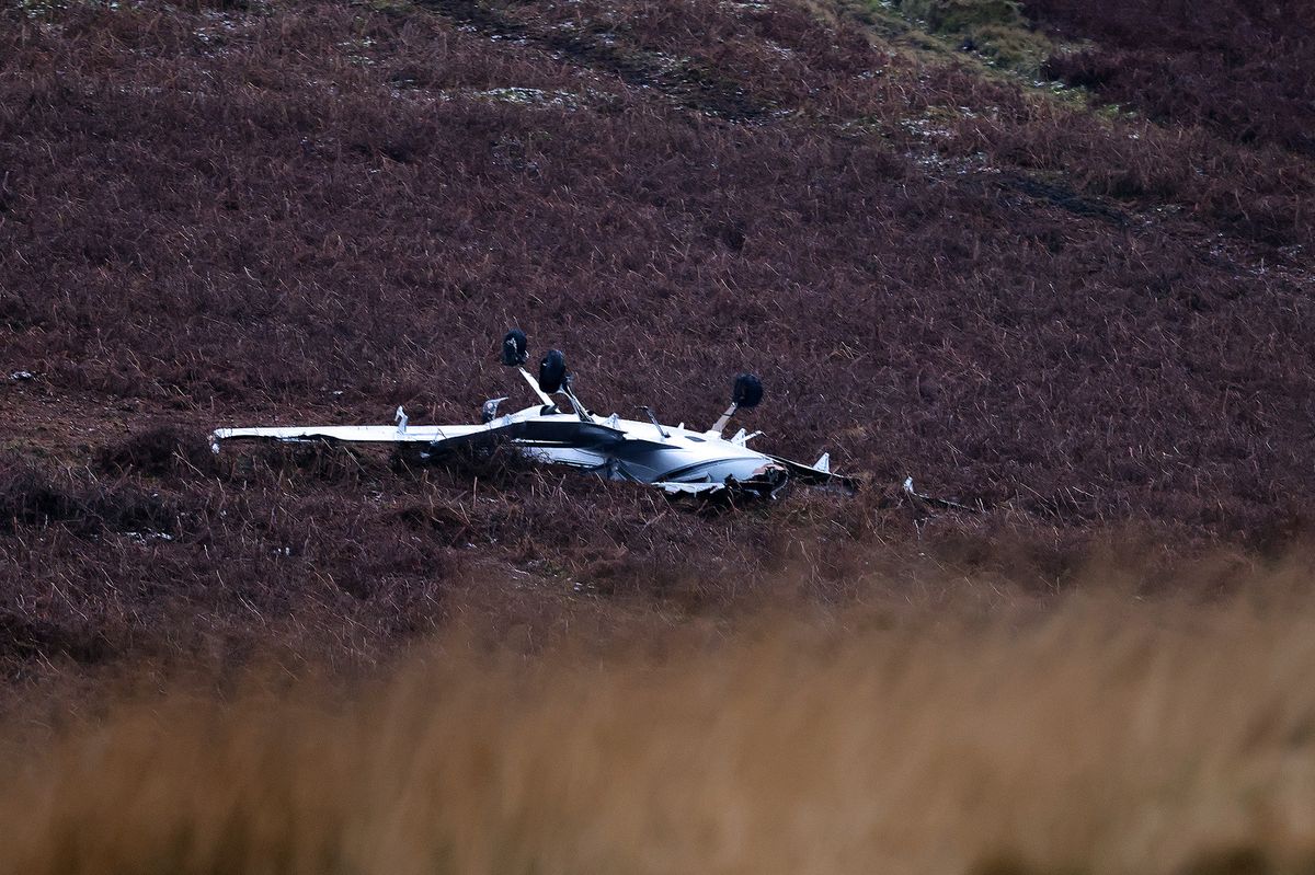 Two men were killed when the private plane plummeted to the ground