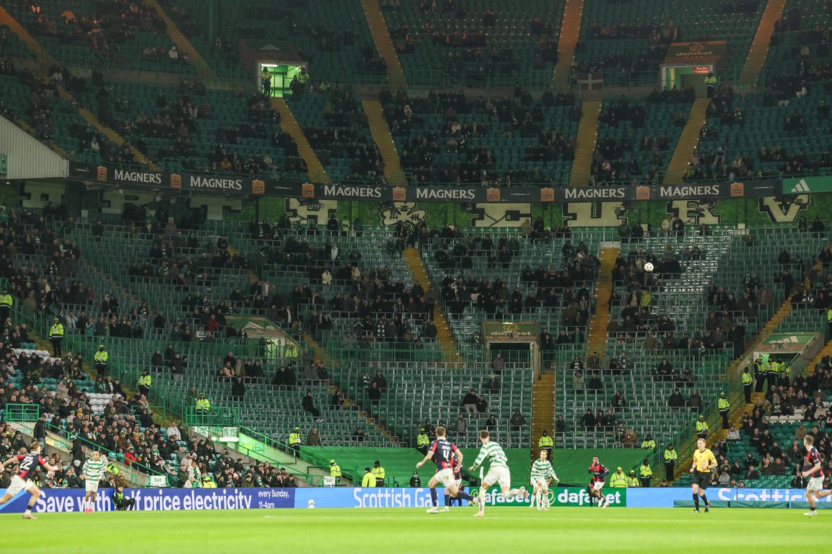 Empty seats at Celtic Park
