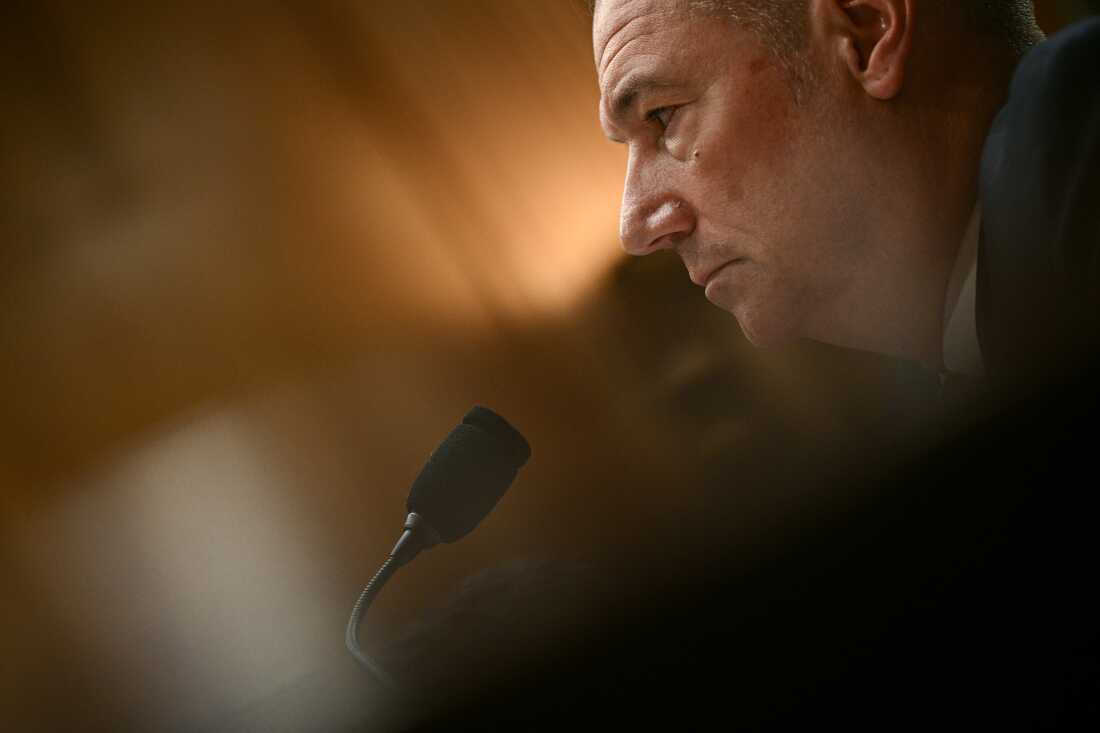 Acting Director of U.S. Immigration and Customs Enforcement Todd Lyons testifies before a Senate Homeland Security and Governmental Affairs Committee on Feb. 12, 2026.