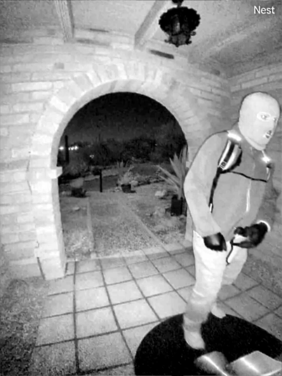 A man is seen on Nancy Guthrie's doorbell camera on the morning of her disappearance.