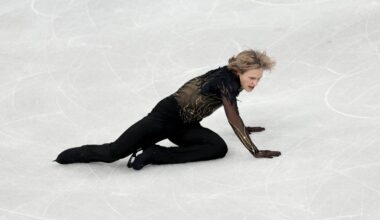 Ilia Malinin places 8th after falling twice in Olympic free skate