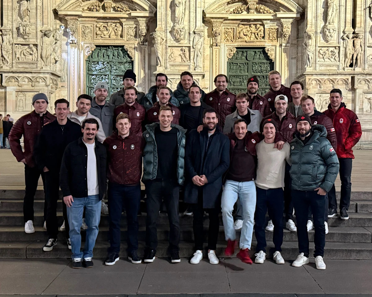 Olympic fans can't get enough of Team Canada's men's hockey squad acting like tourists in Milan: 'Crosby looks like the chaperone'