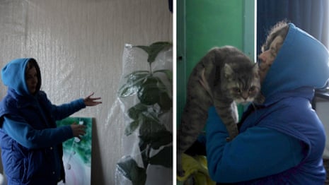 Ukrainians forced to be imaginative to keep warm amid energy blackout – video