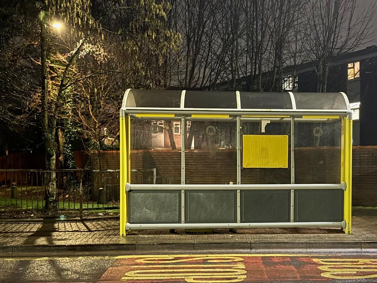 Bus stop in Stockbridge Village