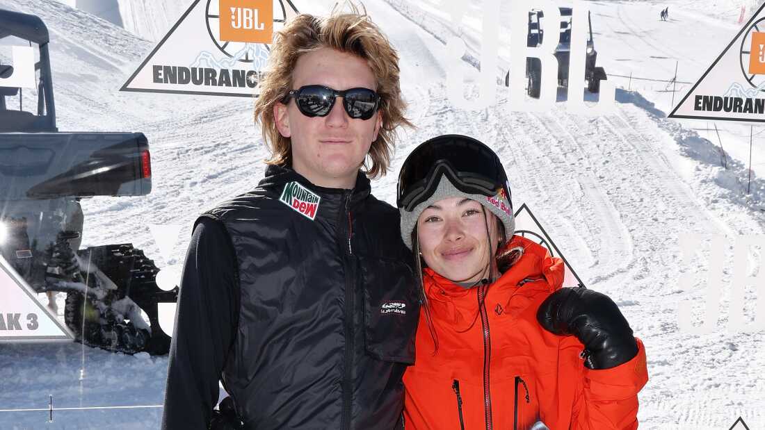 Snowboarders Red Gerard and Hailey Langland at an event in 2023 at Park City, Utah.