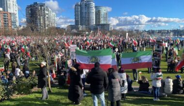 Thousands gather at Vancouver rally as part of global protests against Iranian government