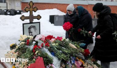 Russian opposition politician Alexei Navalny takes part in a rally to mark the 5th anniversary of opposition politician Boris Nemtsov's murder and to protest against proposed amendments to the country's constitution, in Moscow, Russia February 29, 2020.