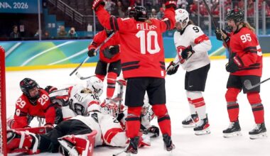 Canada hangs on to beat Switzerland, setting up gold-medal game with United States