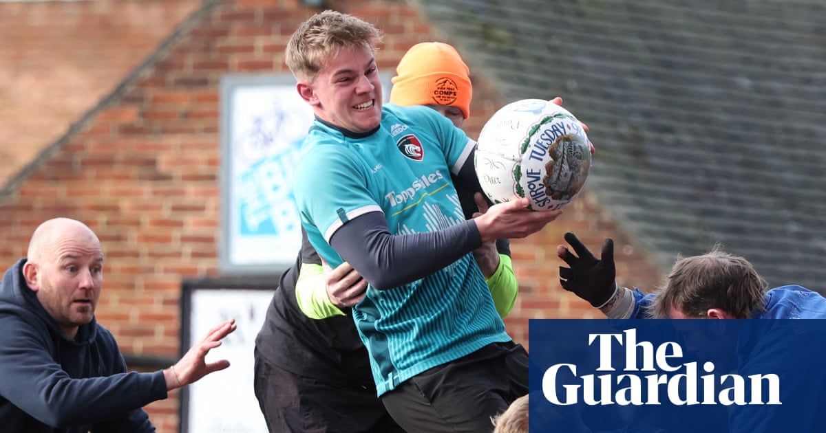 Hundreds play in ancient Royal Shrovetide Football event – in pictures - The Guardian