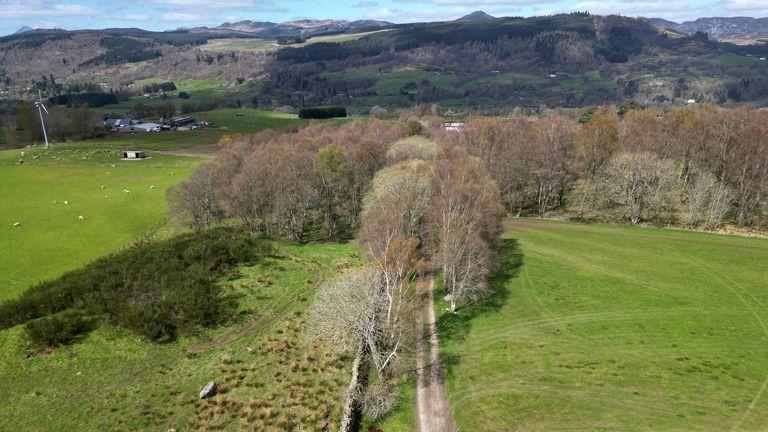 A general view of the area where Brian Low's body was discovered. Pic: PA
