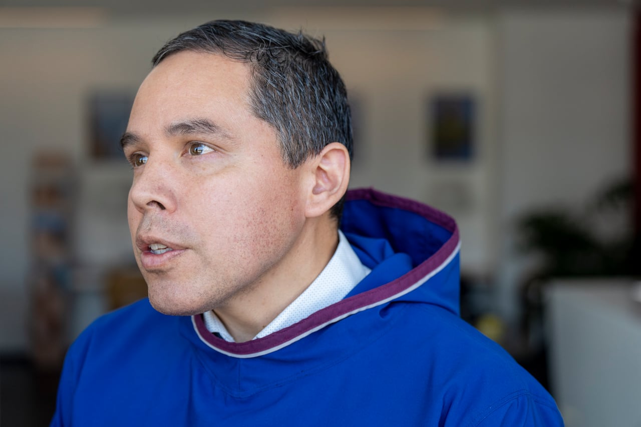 Natan Obed, president of Inuit Tapiriit Kanatami, is interviewed in Nuuk, Greenland on Fri. Feb. 6, 2026.