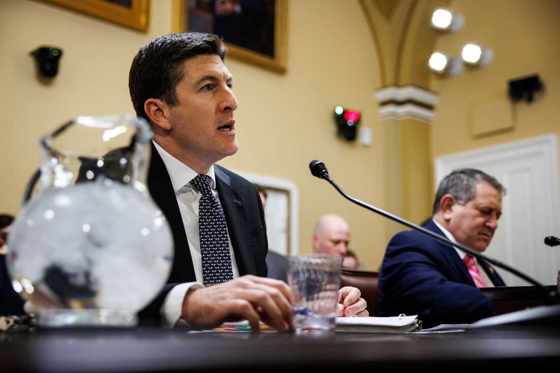U.S. Rep. Bryan Steil, R-Wis., speaks during a House Rules Committee meeting about the SAVE America Act on Feb. 10. At right is Rep. Joe Morelle, D-N.Y.