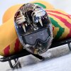 Ghana's Akwasi Frimpong takes part in a training session for the men's skeleton event at the Olympic Sliding Centre, during the Pyeongchang 2018 Winter Olympic Games in Pyeongchang, on February 11, 2018.