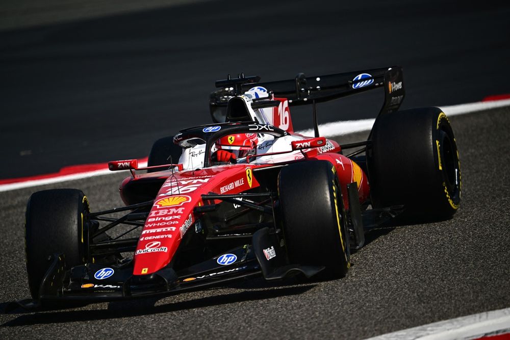 Leclerc set the fastest time across the two Bahrain tests - a 1m31.992s