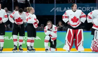 An unexpected moment during Marie-Philip Poulin’s medal ceremony is drawing national attention