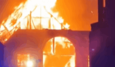 Huge blaze engulfs London church as 70 firefighters rush to tackle raging inferno