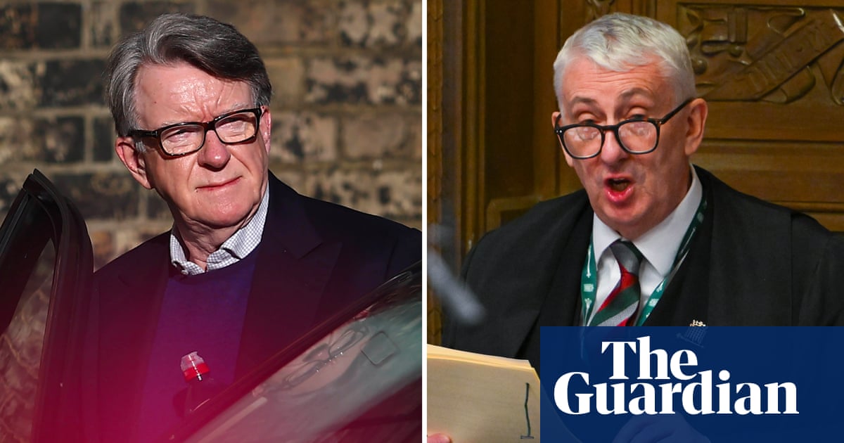 Commons speaker says he passed information to Met that Mandelson planned to flee UK | UK news