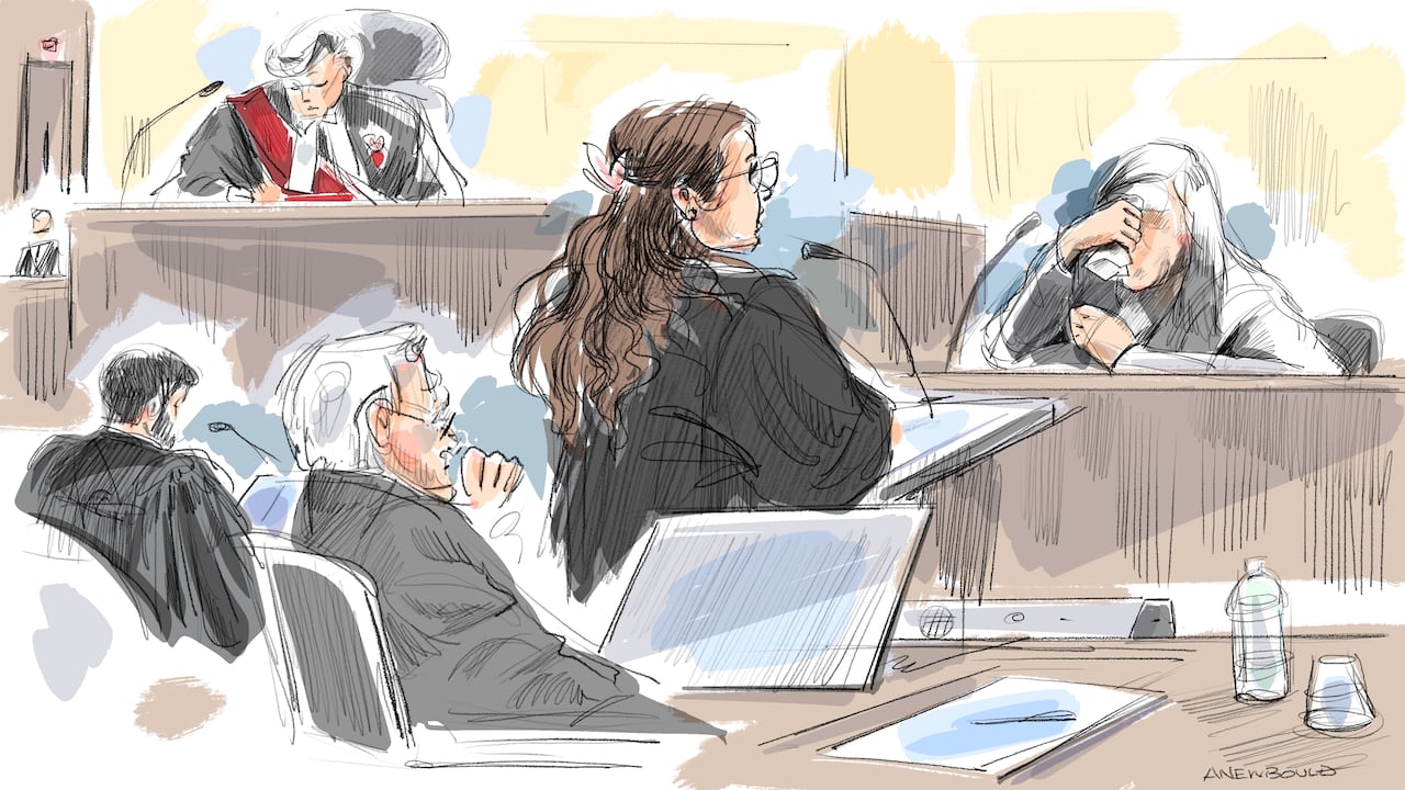 Crown prosecutor Jelena Vlacic questions the sixth complainant in the sexual assault trial of Frank Stronach