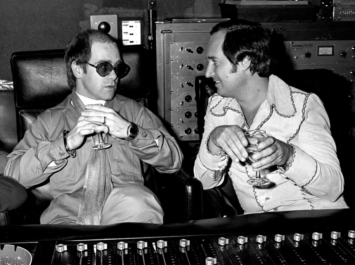 Elton John and Neil Sedaka in 1975.