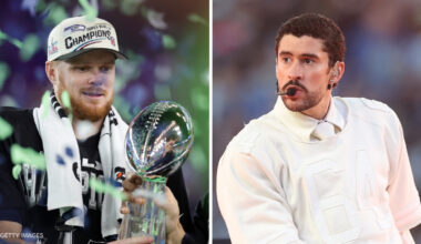 Super Bowl and Bad Bunny halftime show fall short of viewership records, Nielsen says