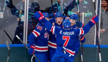 U.S. men's hockey overcomes Denmark to remain undefeated in Olympic play