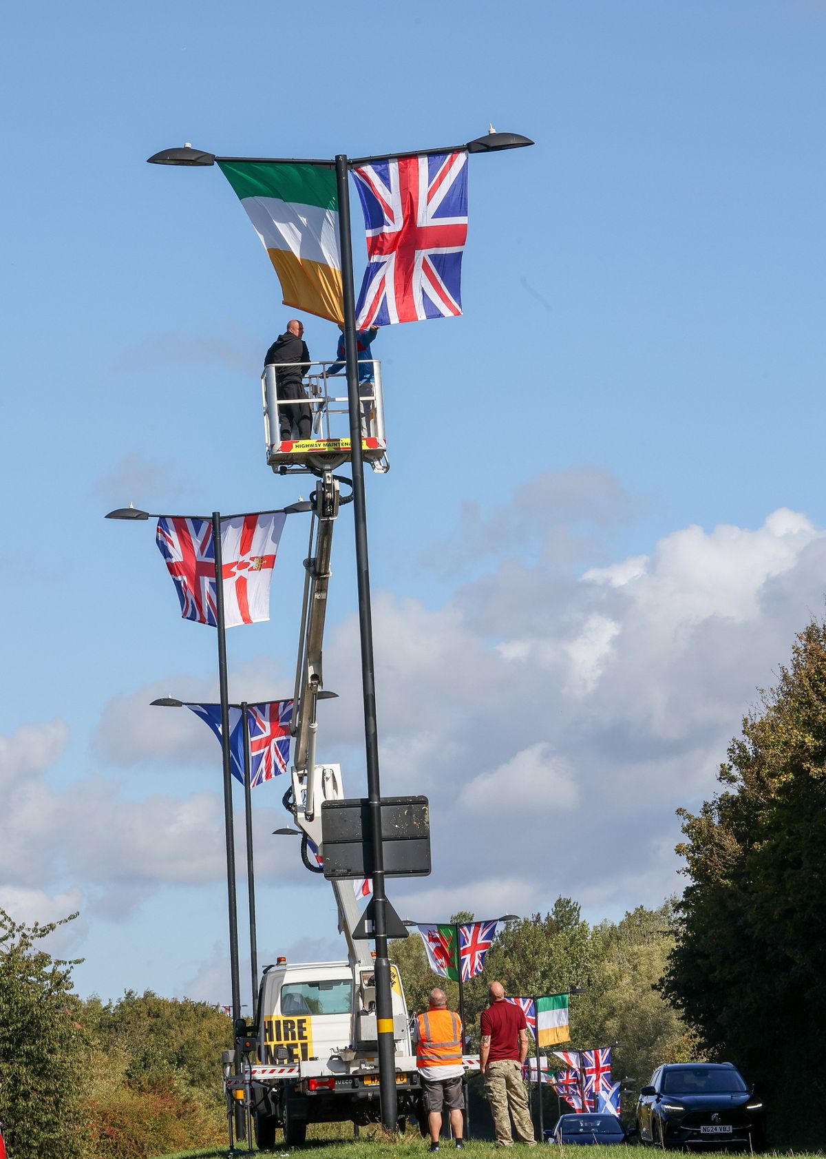 West Midlands Police confirmed it will not remove any flag from a lamp post
