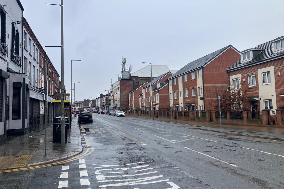 Oakfield Road in Anfield this afternoon