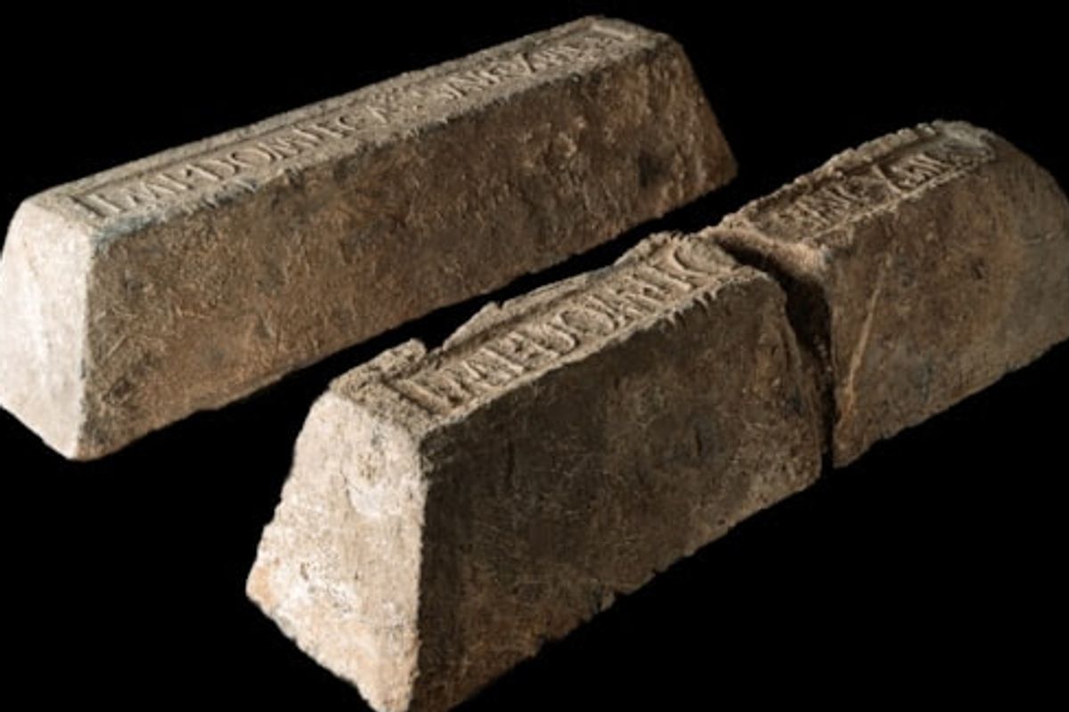 Two lead ingots dating back almost 2000 years