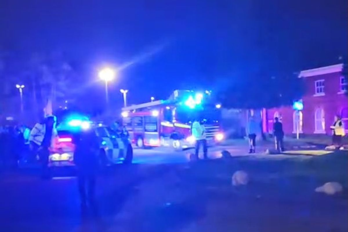 Emergency services at the Mercure in Haydock.