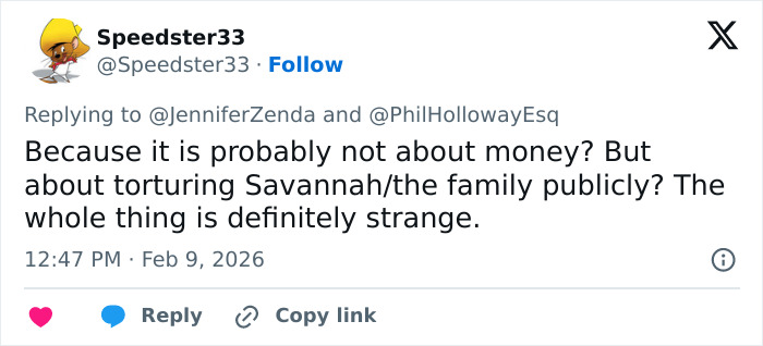 Screenshot of a tweet discussing FBI insights and strange details about Nancy Guthrie's disappearance case. Screenshot of a tweet discussing FBI insights and strange details about Nancy Guthrie's disappearance case.