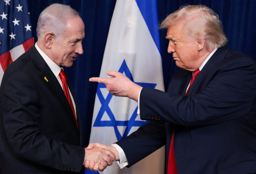 U.S. President Trump meets Israeli PM Netanyahu at Trump’s Mar-a-Lago club, in Palm Beach