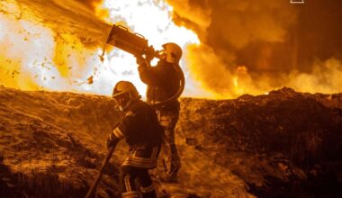 Ukrainian drone strike sparks fire at Russian Black Sea port ahead of talks with U.S.