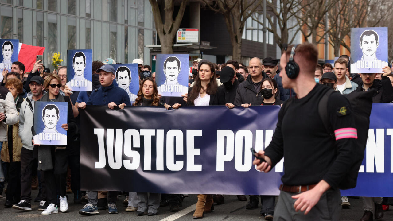 Live: More than 3000 march in Lyon for slain far-right activist Quentin Deranque