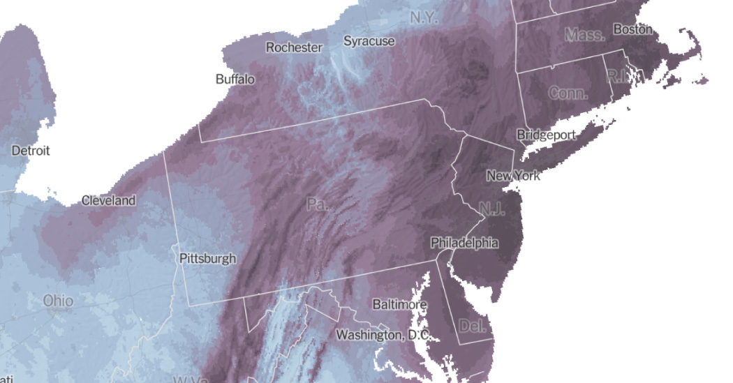 Winter Storm Forecast Maps: Where Snow and Blizzard Conditions Will Hit East Coast
