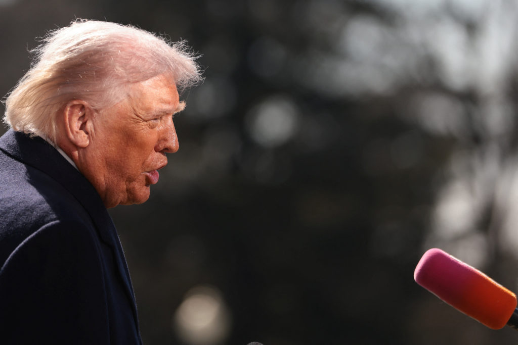 U.S. President Trump departs the White House in Washington, D.C.