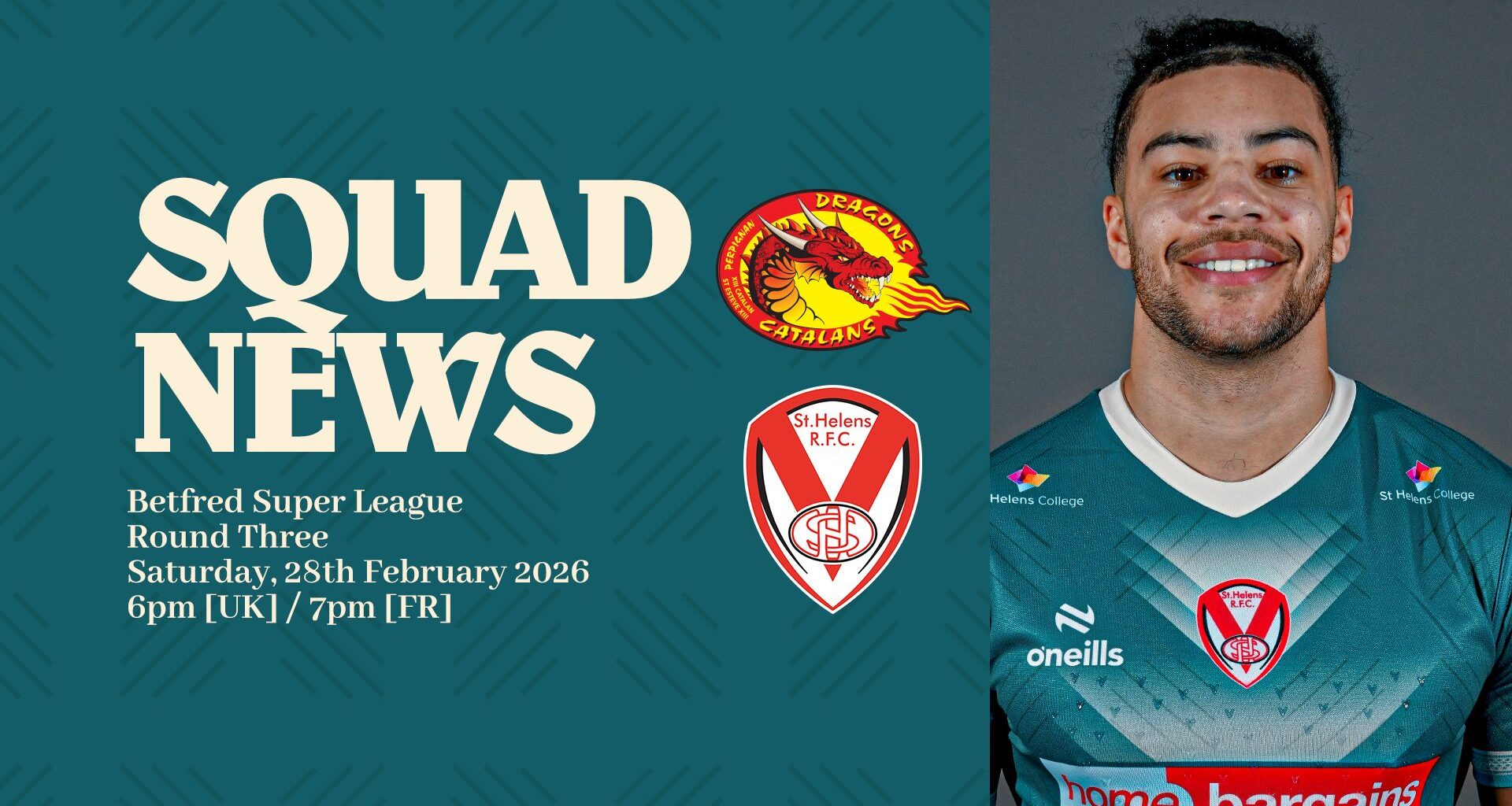 Saints squad to travel to Perpignan