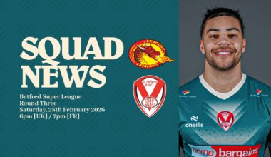 Saints squad to travel to Perpignan