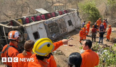 Bus carrying pilgrims overturns in Brazil killing 15 on board - BBC