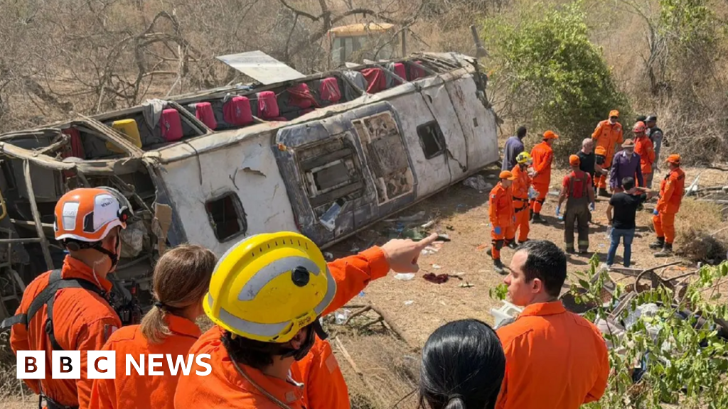 Bus carrying pilgrims overturns in Brazil killing 15 on board - BBC