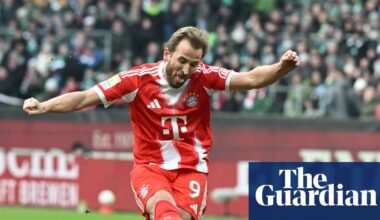 European football: Harry Kane double restores Bayern Munich’s six-point Bundesliga lead | European club football