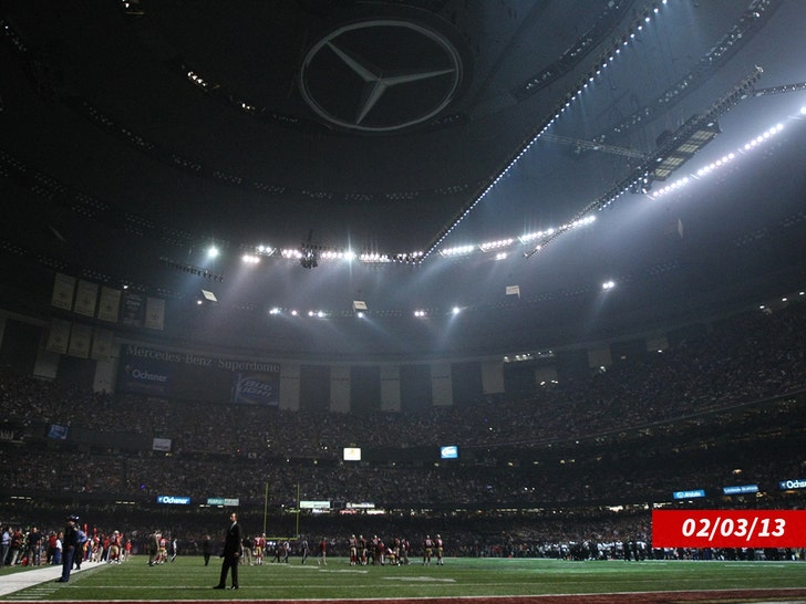 power outage during Super Bowl XLVII getty